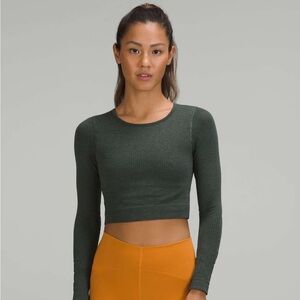 Lululemon Ebb to Street Long Sleeve in Smoked Spruce